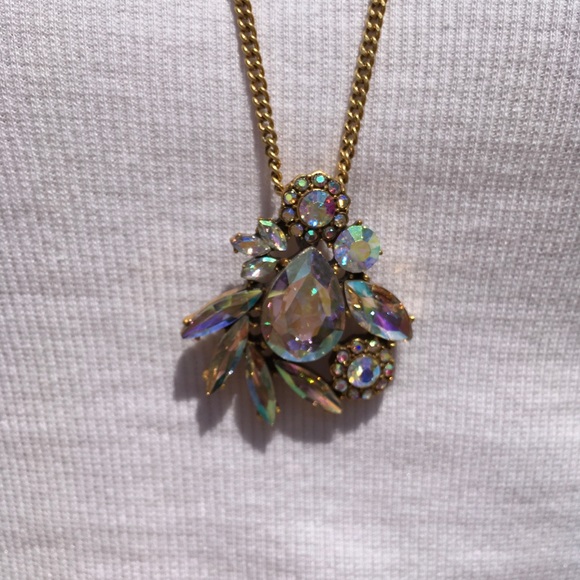 Sale J CREW CLEAR CRYSTAL PENDANT NWT - Picture 3 of 8